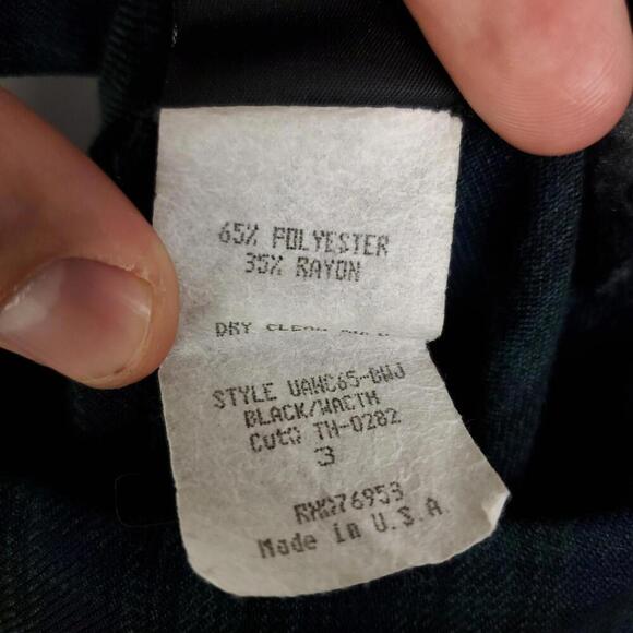 Vintage Dress Womens 2 Knapp Studio Jumper Midi Tartan Plaid Crossed Back - Picture 6 of 10